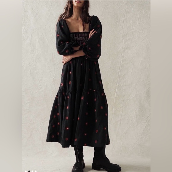 Dahlia Embroidered Maxi Dress